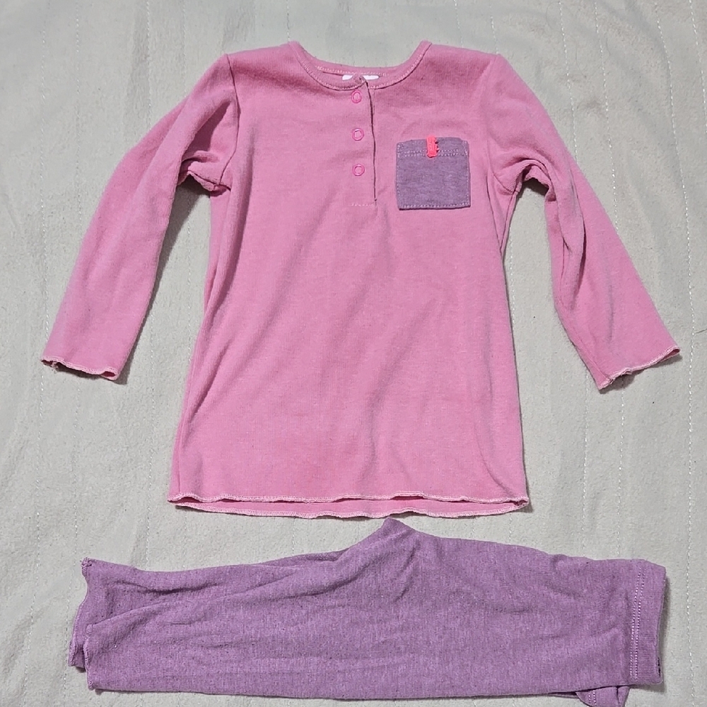 Pink and Purple Long Sleeve Pajama Set